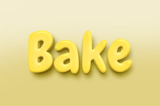 Bake - 3D Text Style Effect for Bold Designs