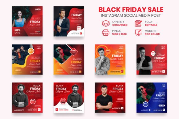 Black Friday Instagram Social Media Post