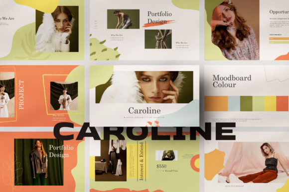 Caroline Googleslide Template: Modern & Minimalist Design