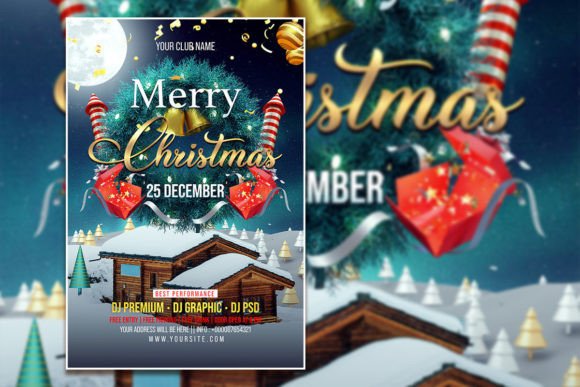 Christmas Flyer & Poster Template: Editable PSD Design