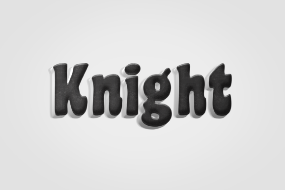 Knight - 3D Text Style Effect PSD