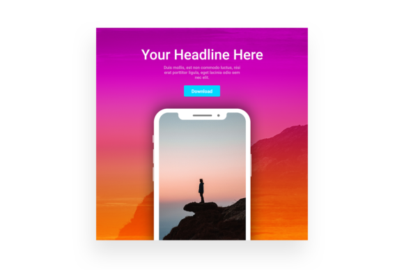 Mobile App Banner Instagram Post Design