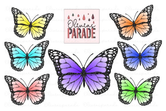 Rainbow Glitter Butterflies PNG: Elevate Your Designs