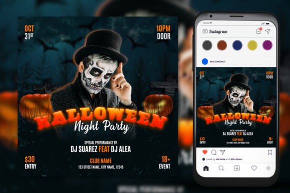 Spooktacular Halloween Party Flyer Design