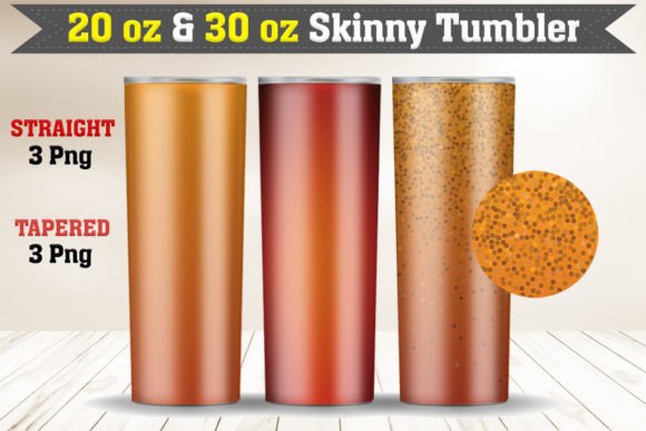 Vibrant Orange Tumbler Wraps for 20 & 30 Oz Designs